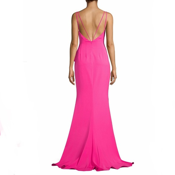 # Basix Black Label Fuchsia Side Hip Peplum Gown New With Tag - Picture 16 of 16